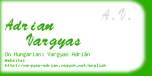 adrian vargyas business card